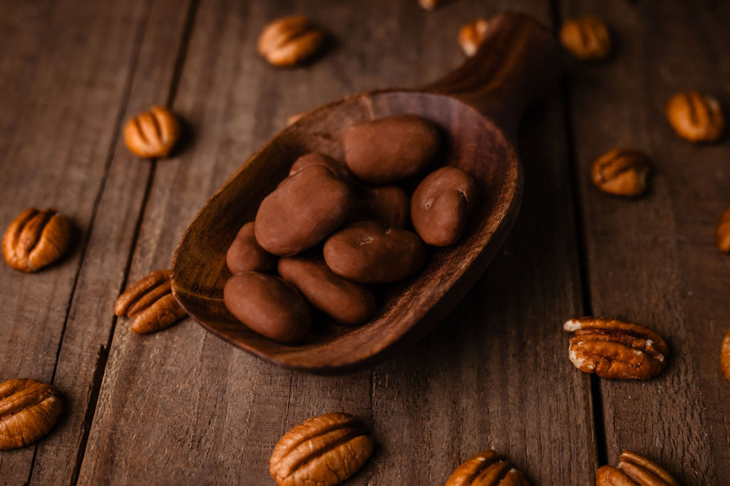 Amaretto Chocolate Covered Pecans